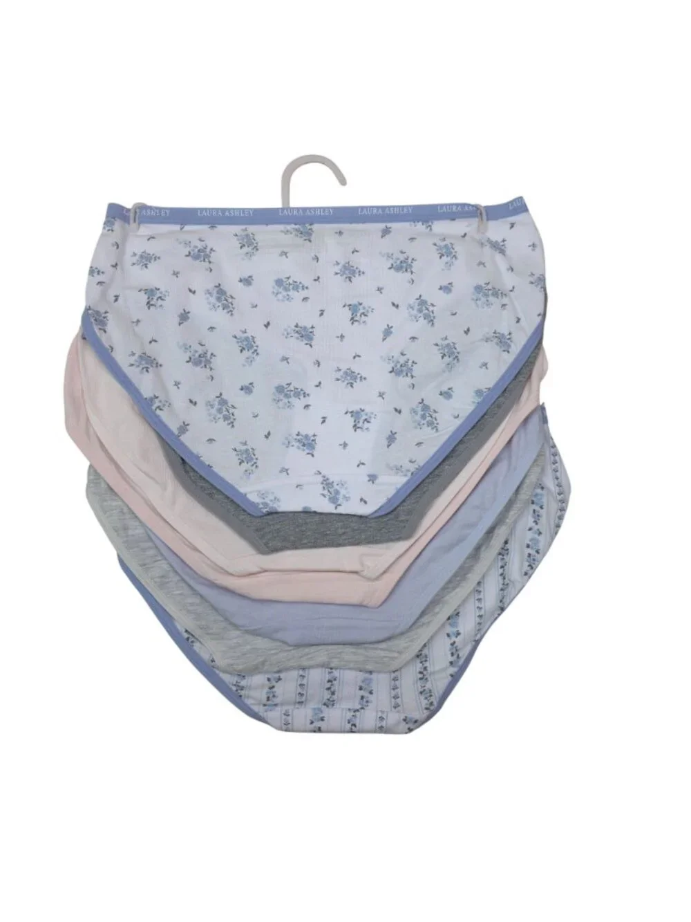 Laura Ashley Women’s 7-Pack Medium Tag-Free Panties Briefs Cotton Spandex